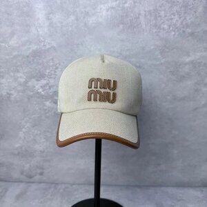 🧢🧢Miu Miu beige canvas baseball cap